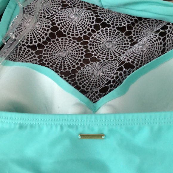 Victoria’s Secret The Unforgettable One Piece Aqua Seafoam Swimsuit 38C - Picture 4 of 9